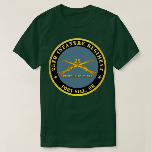 25:e infanteriregimen Fort Sill OK Buffalo Soldie T Shirt (Design framsida)