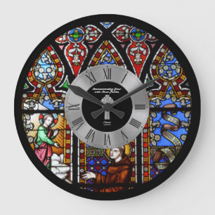 25:e Ordination Anniury Stached Glass Anpassningsb Stor Klocka