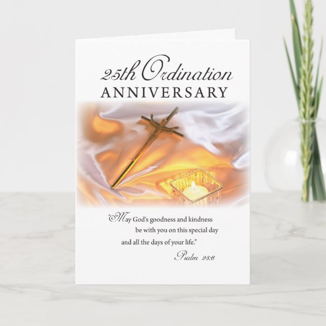 25:e Ordination-årsdagen, Kor Candle Kort (Framsida)