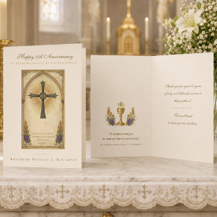 25:e prästjubileum Katolska IHS Eukaristi Celebrat Kort