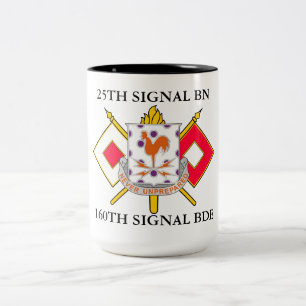 25:E SIGNALBATTALION 160:E SIGNALBRIGADE Två-Tonad MUGG