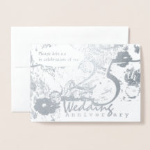 25:e Silver-årsdagen för inbjudan till Bröllop