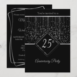 25:e Silver-årsdagen med stjärnor Inbjudningar