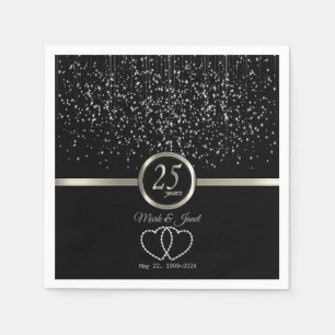 25:e Silver-årsdagen Starlight Pappersservett
