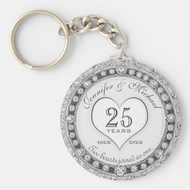 25:e Silver-årsjubileet - nyckelkedja Nyckelring (Framsidan)