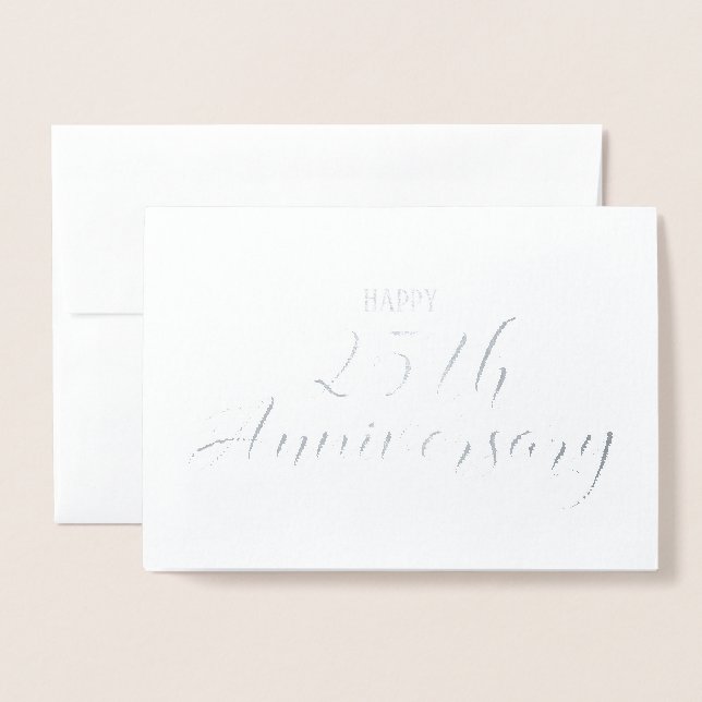25:e Silver-årsjubileet Religiösa Card Folierat Kort (Framsida med kuvert)