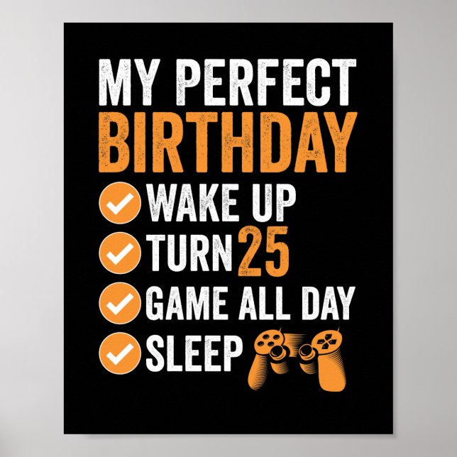 25:e vändningen 25 Min Perfekt Birthday-spel Poster (Framsidan)