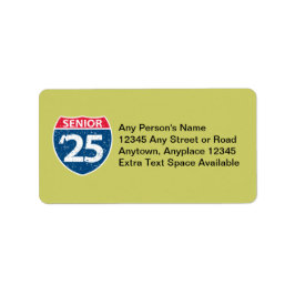 25-etiketter för mellanstatlig överordnad adressetikett