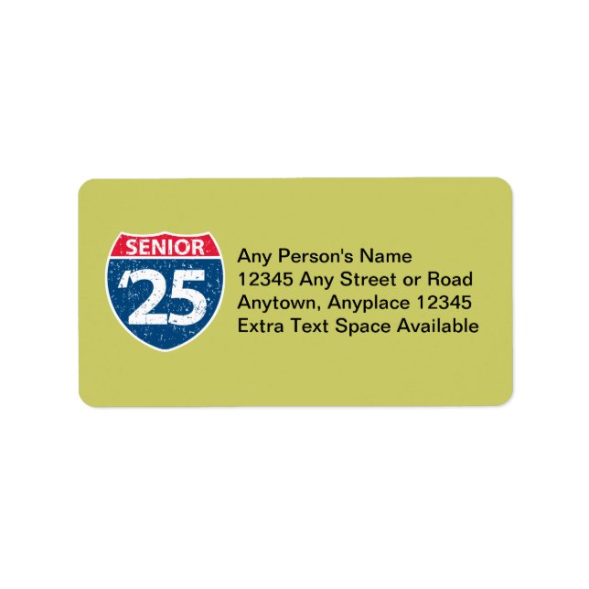 25-etiketter för mellanstatlig överordnad adressetikett (Framsidan)