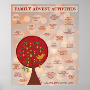 25 familjAdventaktiviteter Poster
