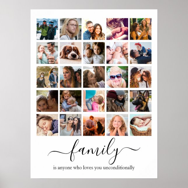 25 familjefotokollage poster (Framsidan)