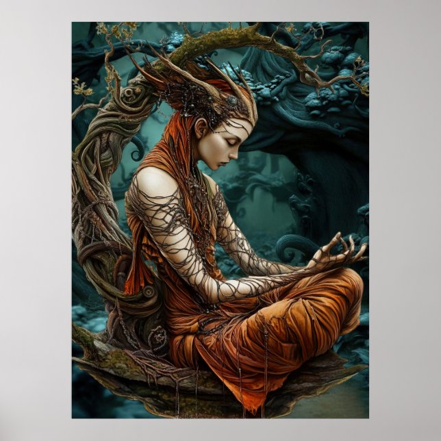*~* 25 FD3 MEDITATING Guardian Earth Keeper Poster (Framsidan)