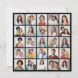 25 Fotokollage Editable Färg-gratulationskort