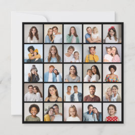 25 Fotokollage Editable Färg-gratulationskort