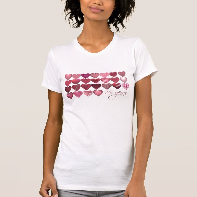 25 HJÄRTA I 25 ÅR T-SHIRT (Framsida)