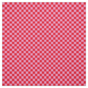 25 Inch Checks Rosa and Red Checkerboard Tyg