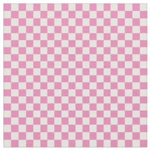 25 Inch Checks Rosa and White Checkerboard Tyg