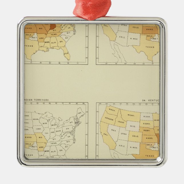 25 Interstate flyttning 1890 INLA Julgransprydnad Metall (Framsidan)