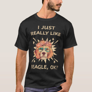 25 Jag gillar verkligen Beagle T Shirt