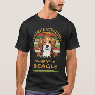 25 Lätt Distraherad Av Beagle T Shirt