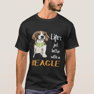 25 Livet är Bättre Med En Beagle T Shirt