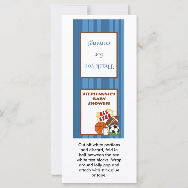 25 Lollipop Topper All Star Blue (Framsida)