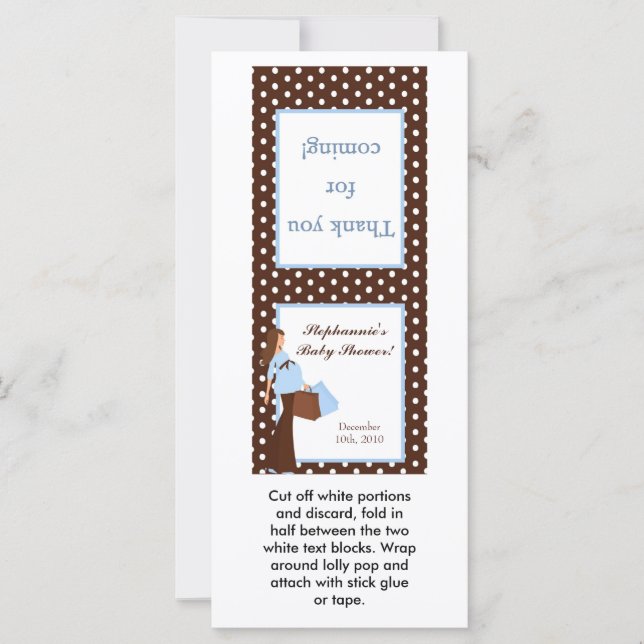 25 Lollipop Topper Blue Mod Mamma Polka dots (Framsida)