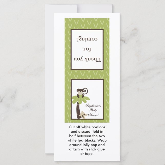 25 Lollipop Topper Monkey Time Zoo Animal (Framsida)