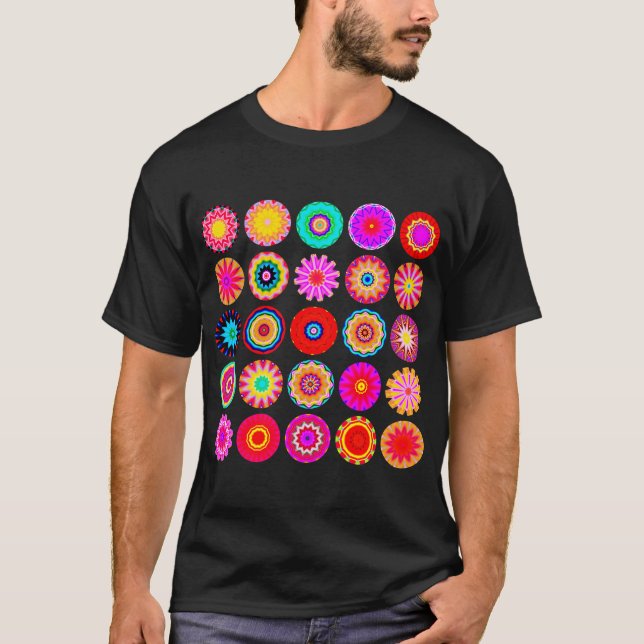 25 Mandalas II Tee Shirt (Framsida)