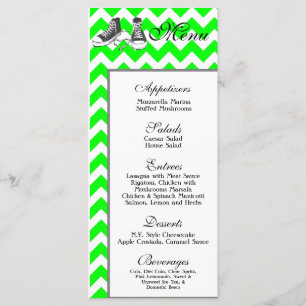 25 Menykort Chevron Rand Zig Zag Skriv ut Fabric Meny