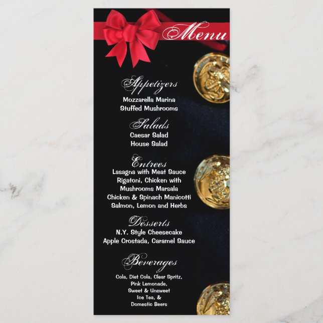 25 Menykort - marin dagress Blues Uniform Blood Meny (Framsida)