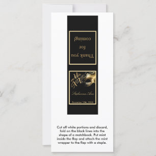 25 Mint Matchbooks Mis XV Guld Black
