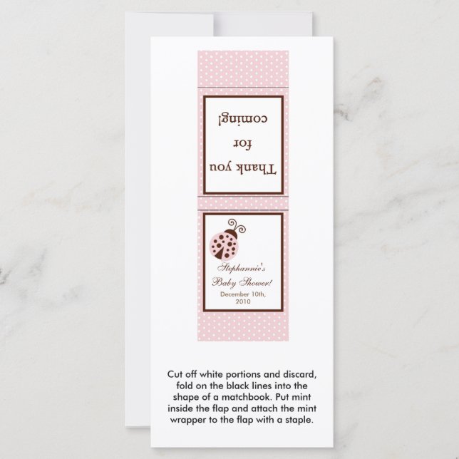 25 Mint Matchbooks Rosa Ladybug (Framsida)