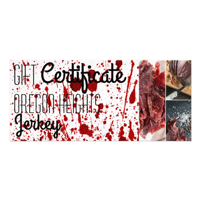 25-pack Business Gift Certificate Blood Splatter V Reklamkort (Framsidan)