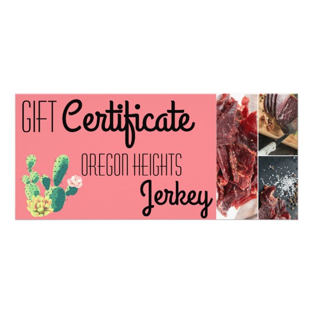 25-pack Business Gift Certificate Bohemian Cactus Reklamkort (Framsidan)