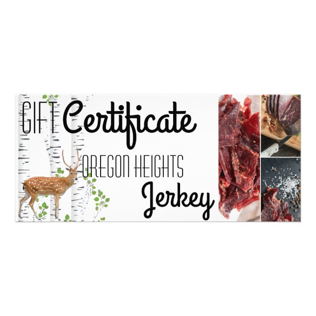 25-pack Business Gift Certificate Hjort Buck Wo Reklamkort (Framsidan)