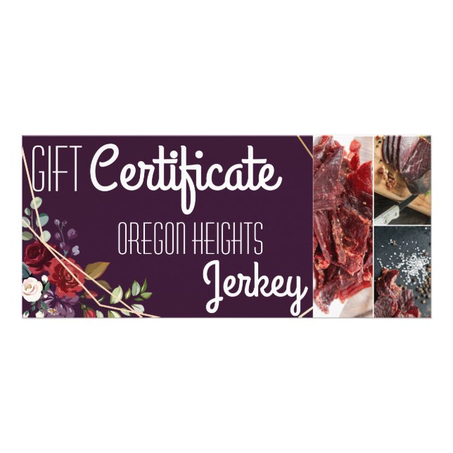 25-pack Business Gift Certificate Plum Lila Ro Reklamkort (Framsidan)