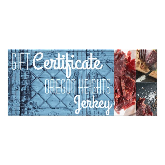 25-pack Business Gift Certificate Rustic Tin Panel Reklamkort (Framsidan)