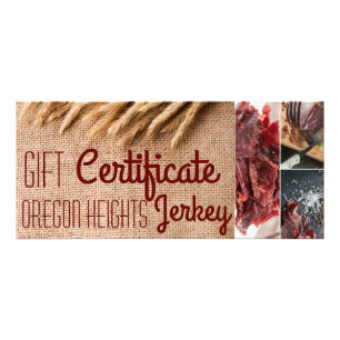 25-pack Business Gift Certificate Wheat på Burlap Reklamkort