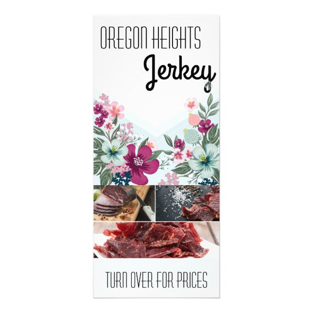 25-pack Business Pris List Tropical Flowers på BL Reklamkort (Framsidan)
