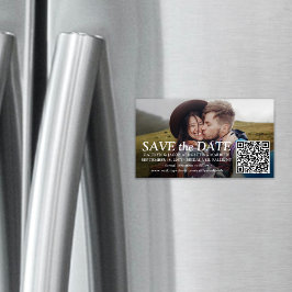 25-pack Save the Dates Bröllops QR-kod och Foto Magnetiska Visitkort