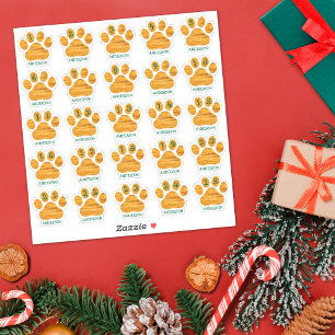 25 personliga dagar i december Hundpaw Adventskale Klistermärken