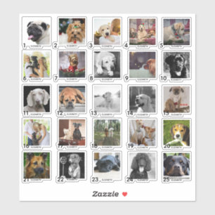 25 Personligers ADVENT CALENDAR PHOTOS NAMN Klistermärken