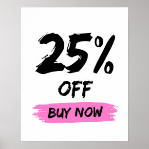 25 procent av försäljningsskylten, stor Boutique-f Poster