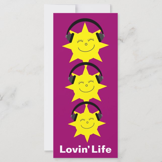 25 Sol och hörlurar Lovin'Life bokmärken (Framsida)