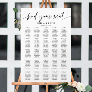 25 tabeller Hitta ditt platsschema Poster