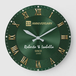 25 th Anniversary Emerald Green Luxury Wedding Ann Stor Klocka