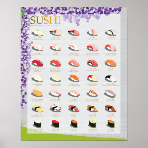 25 TRADITIONELLA SUSHI, WISTERIA, 16" X20" Poster