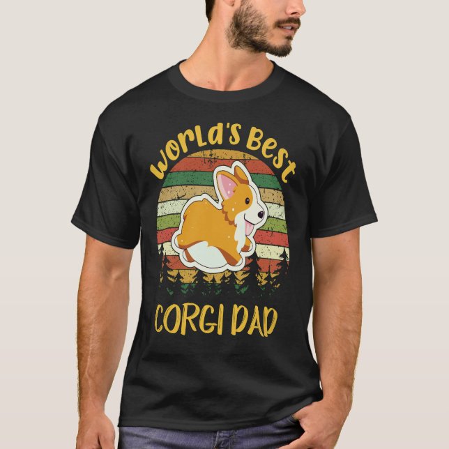 25 Världens bästa Corgi Pappa Corgi T Shirt (Framsida)