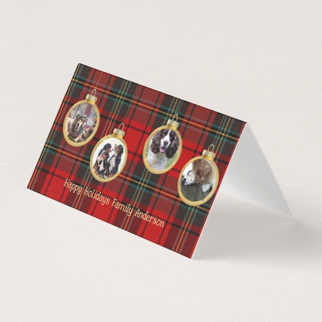 25 x jul Foto Baubles Merry Blessing Hope Kort (Framsida)